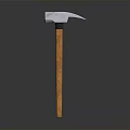 Sturdy Hammer Weapon With Metal Head And Wooden Handle Isolated On Gradient Background