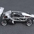 Sleek Sports Race Car With Streamlined Body Rear Wing And Open Cockpit