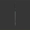 Futuristic Silver Scythe Weapon With Intricate Blue Green Accents And Long Handle