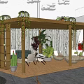 Bright Modern Sales Office With Green Plants Tree Trunks Tables Bookshelf And Large Windows