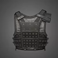 Military Style Black Tactical Vest With Multiple Pockets And Ammunition Clips