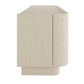 Beige Upholstered Cabinet With Four Doors Modern Design And Sleek Appearance
