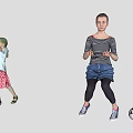 Many characters 3d model