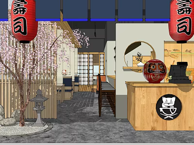 Sushi Restaurant 3d model