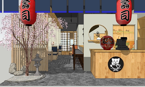 Sushi Restaurant 3d model