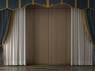 New Chinese Curtain 3d model