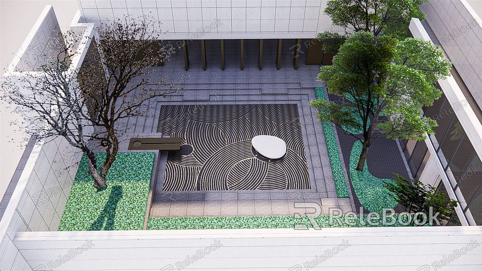 Modern Garden Courtyard Garden model