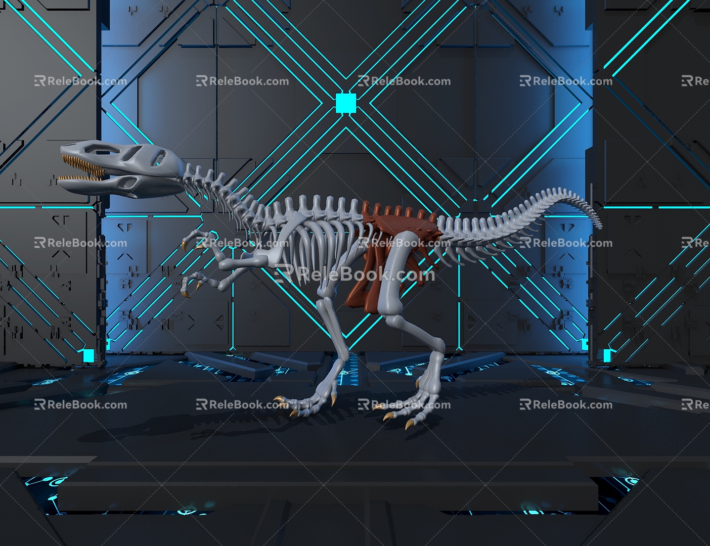 Mechanical Dinosaur Technology Beauty Chen 3d model