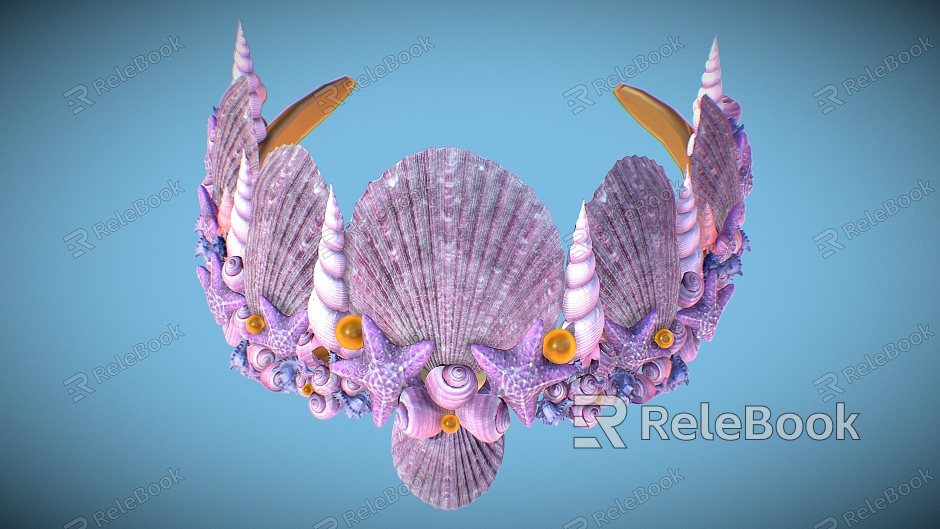 Shell and Starfish Summer Crown Crown Shell Crown Starfish Headwear model