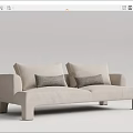 Modern double sofa 3d model