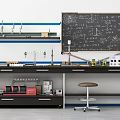 modern experimental bench 3d model
