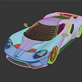 Futuristic Light Blue Sports Car With Sleek Aerodynamic Design Black Windows And Wheels