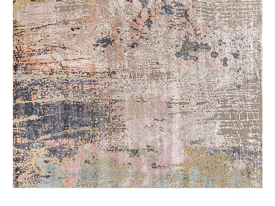 Artistic Square Rug With Colorful Abstract Patterns 3d model