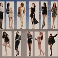 Multiple Women In Stylish Outfits Posing For Fashion Style Showcase