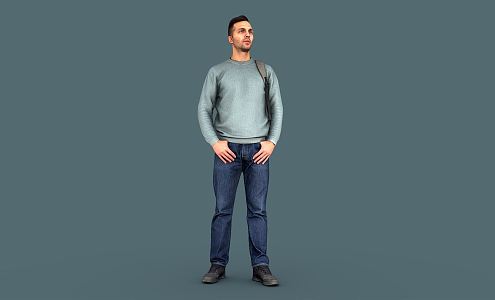 modern man 3d model