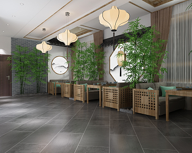 New Chinese Teahouse Tea Show 3d model