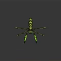 Detailed Green Praying Mantis Figure With Serrated Forelegs And Antennae