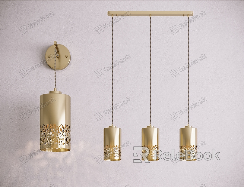 Light Luxury Lamps Combination Metal Chandelier model