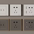 Socket smart embedded socket panel 3d model