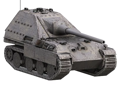 Detailed Historical Military Tank Model With Camouflage Paint And Cannon Barrel 3d model