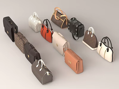 Tote Crossbody And Clutch Bags In Multiple Colors And Designs 3d model