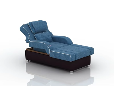 Ergonomic Blue Fitness Relaxation Chair With Supportive Design For Post Workout Recovery 3d model