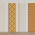 Decorative Wall Panels With Various Textures And Patterns For Home Interior 3d model