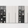 Study Bookcase Wardrobe Display Cabinet Locker Sideboard Decorative Cabinet Book Decorative Ornaments 3d model