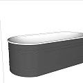 Modern Black Freestanding Bathtub With Sleek Design In Minimalist Bathroom