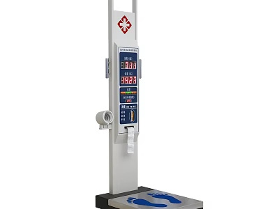 Commercial Standing Height Weight Measuring Equipment With Digital Display And Automatic Function 3d model