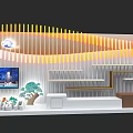 Modern Tobacco and Alcohol Store Showroom Featuring Display Products Lighting Decor TV Screens and Staff