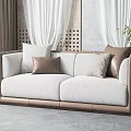 Modern double sofa 3d model