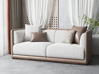 Modern double sofa 3d model