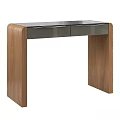 Modern Wooden Dressing Table With Two Drawers And Smooth Top Design