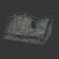 Ancient Ruined Stone Structure With Weathered Masonry And Arch Opening 3d model