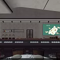 Modern Restaurant Interior Featuring Spacious Dining Area Wooden Tables Large Windows And Green Plants
