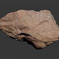Reddish Brown Natural Wood Stone With Rough Texture And Smooth Surface On Dark Background 3d model
