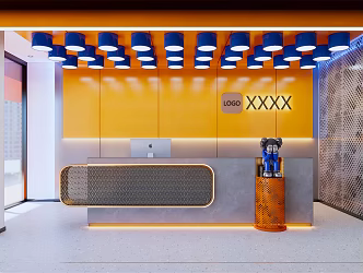 Industrial LOFT Front Desk Science and Technology Sense Meta Universe 3d model