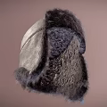 Stylish Warm Winter Fur Hat With Ear Flaps And Thick Soft Material Design 3d model