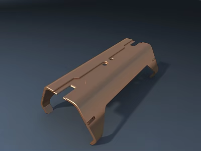 Passenger Aircraft Metal Structural Component With Golden Finish And Durable Design 3d model