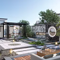 New Chinese Courtyard Landscape 3d model