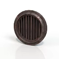 Sturdy Brown Circular Grille Equipment With Vertical Slats For Ventilation