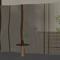 Quiet background wall, background wall partition 3d model