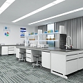 Modern laboratory laboratory exhibition hall 3d model