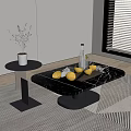 Mother and child coffee table side table furnishings decorative ornaments 3d model