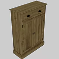 Solid Wood Hallway Side Cabinet with Doors Drawer and Natural Design