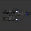 Futuristic Sci Fi Spaceship With Metallic Structure Blue Engine Glow And Mechanical Details