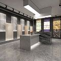 Marble Tile Exhibition Hall Modern Exhibition Hall 3d model