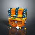 Cartoon Chest Treasure Chest Treasure Chest Jewelry Chest Cashbox Wooden Chest Game Chest Treasure Chest Pirate Chest 3d model