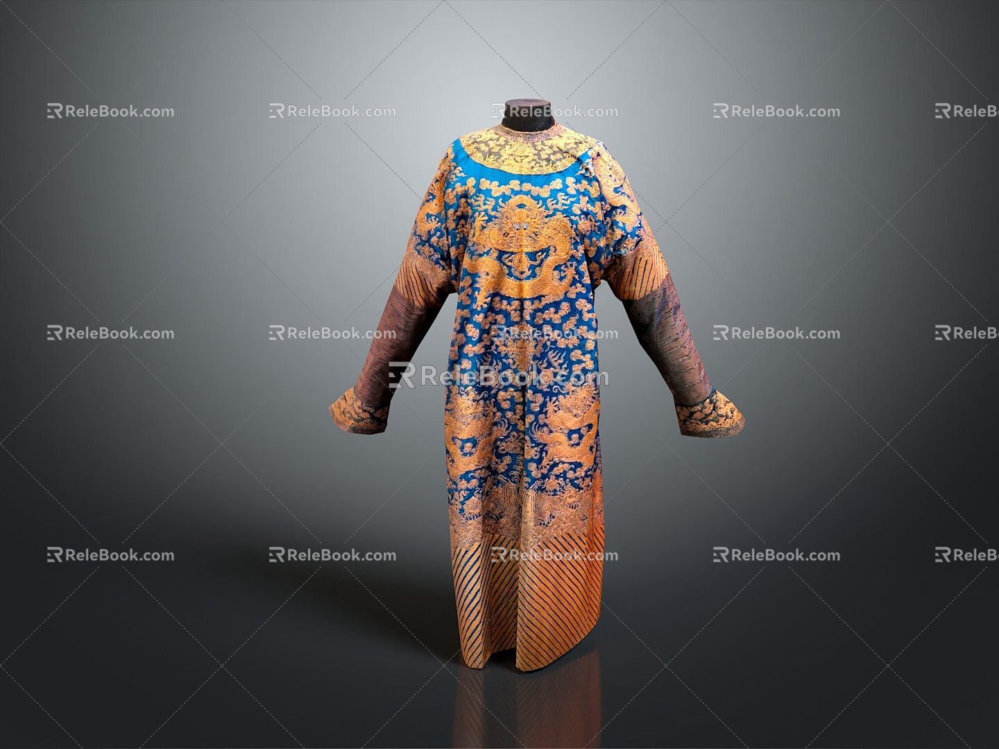 Dragon Robe Official Clothes King Emperor King Cartoon King Anime King Style King 3d model